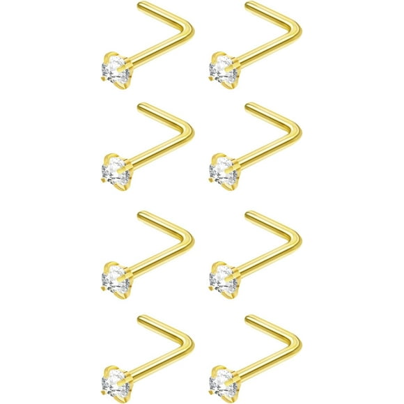Gold Nose Studs for Women 2mm