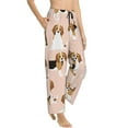 thumbnail image 2 of Fotbe Beagle Dog On Brown Women's Pajama Pants,Sleepwear Pants,Pj Bottoms Drawstring And Pockets-Large, 2 of 9