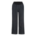 thumbnail image 4 of Womens Pants Jeans Wide Leg Palazzo Denim Elasticity Casual High Waist Work Pants Women, 4 of 7