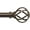 Bronze, variant on Curtain Rods for Windows 18 to 42 Inch(1.5-3.5 Feet),3/4" Diameter Bronze Drapery Rods with Twisted Cage Finials,Size:18-42 Inch