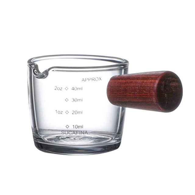 Vaso de leche de vidrio Vaso medidor de vidrio con asa Escala transparente Vaso de leche para hornear para accesorios de cocina
