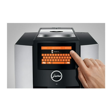 Jura - S8 Automatic Coffee Machine with One Touch Espresso and Cappuccino - Moonlight Silver
