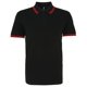 thumbnail image 1 of Asquith & Fox - Polo de manga corta ajuste clasico Modelo Tipped hombre caballero (Negro/Rojo), 1 of 2