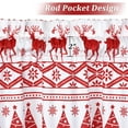 thumbnail image 5 of Velvet Kitchen Curtain Valance, Christmas Decorative Boho Valance Curtains for Windows Xmas Tree Deer Snowflake Curtain Valance for Bathroom Cafe Curtains, White, 52" W x 15" L, One Panel, 5 of 9