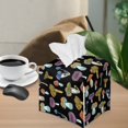 thumbnail image 3 of Renewold Mushroom Tissue Box Case PU Leather Square Napkin Tissue Dispenser Decorative for Office Desk,Cars,Bathroom,Vanity Counter Top Cube Paper Cover, 3 of 4