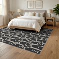 thumbnail image 3 of ODIKA 6'x9' Ivory Geometric Handwoven Design Washable Area Rug Contemporary Abstract Pattern for Interiors Non-Slip, Easy Care, for Family Room, Living Mater Bedroom, 3 of 7