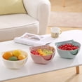 thumbnail image 2 of Queilt Double-Layer Fruit Plate Home Lazy Candy Box Can Be Separated Leaching Basket Plastic, 2 of 3