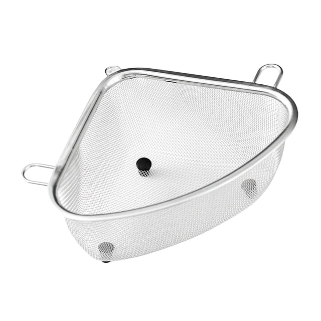 Rongfmy Home Colander Triangle Strainer Convenient Space Saving Over Sink Organizer Sink Hanging L