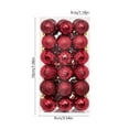thumbnail image 3 of Neoargh 36 Pack 1.18‑Inch Hanging Christmas Baubles Set, Plastic Ornaments for Xmas Tree Decor, Red, 3 of 6