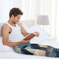 thumbnail image 5 of Salouo Dancing Whale Print Pajama Pants for Men, Lounge Pants Elastic Waistband Casual Men's sleepwear Loungewear Sleep Pajama Pant -Large, 5 of 7