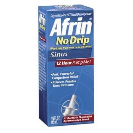 Afrin No Drip Allergy Sinus Pump Mist, Nasal Spray 1/2 oz (Pack of 6)