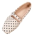 thumbnail image 3 of Busydd Flats for Women with Polka Dot Fashion Shiny Buckle Detail Slip on Dress Shoes 38, 3 of 6