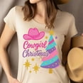 thumbnail image 4 of Cowgirl Graphic Tee | Western Hat and Tree Design Shirt | Unisex Casual T-Shirt, Navy, Size M, 4 of 6