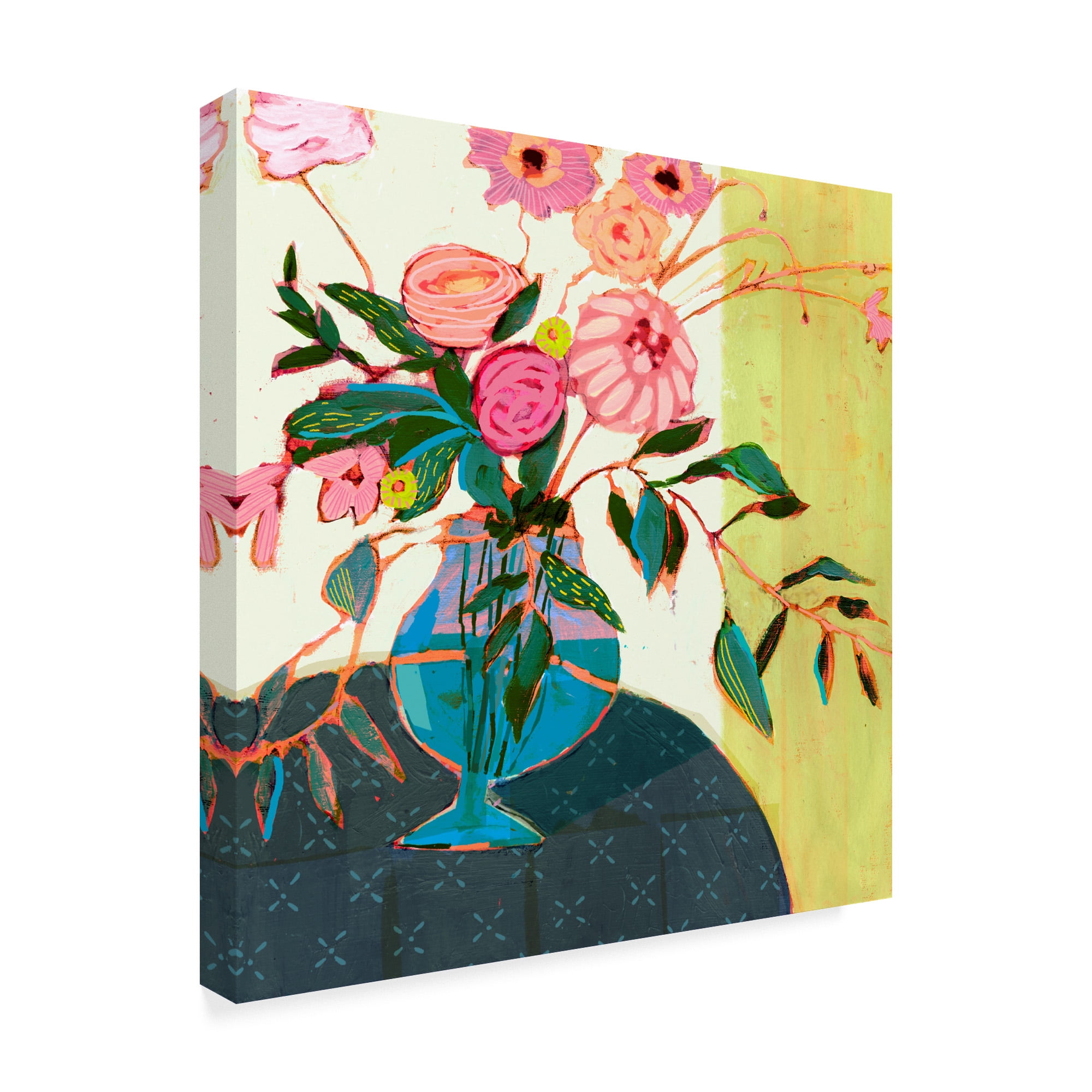 Trademark Fine Art 'Fanciful Flowers I' Canvas Art by Victoria Borges