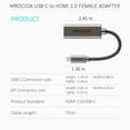 thumbnail image 6 of Mrocioa USB C to HDMI Adapter, Portable Aluminum USB-C 3.1 to HDMI, Thunderbolt 3/4, 4K 60Hz, 6 of 7