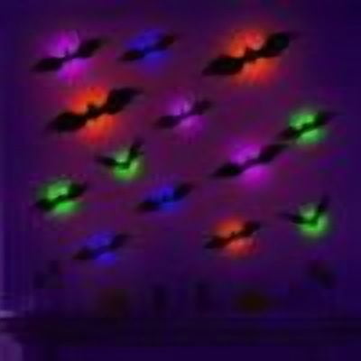 YFTDEF LED Bats Wall Stickers, Halloween Decoration, PVC Night Light Flying Bats, Indoor Outdoor Party Decor, House Wall Ceiling Fireplace Accessories, Value Pack for Halloween