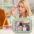 thumbnail image 4 of Bolsas de maquillaje Abbylike, PVC transparente, verde transparente (3 unidades), 4 of 6