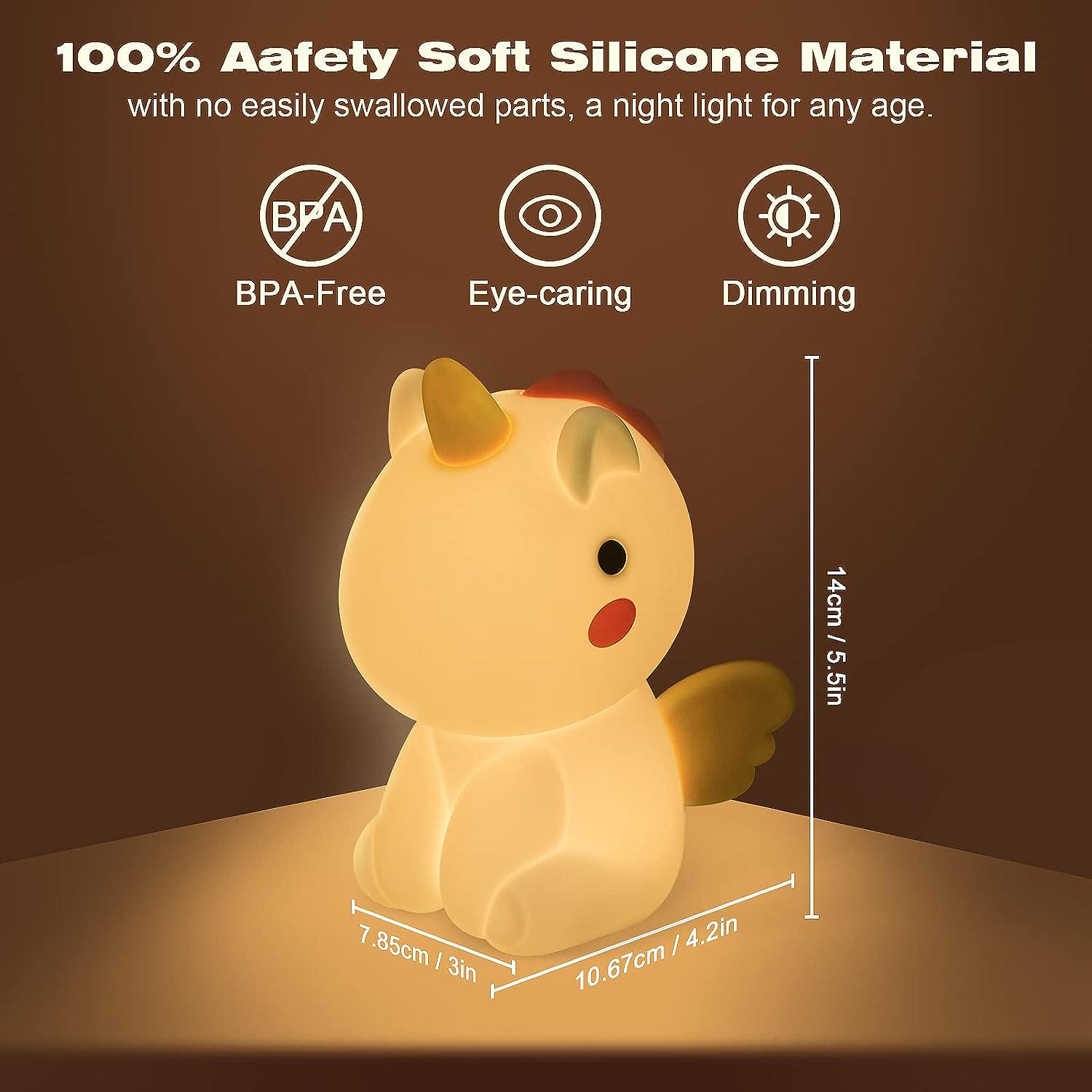 LED Night Light for Kids, Dimmable Nursing Lamp, Rechargeable LED Touch Light, Baby Night Light, Portable Rechargeable Night Light for Baby Room