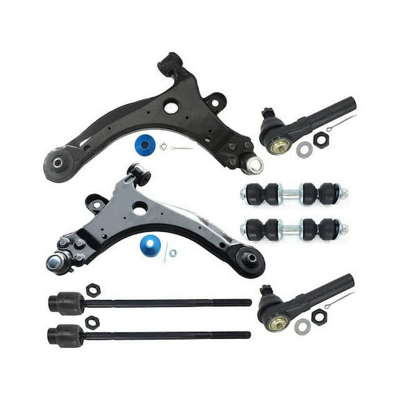 Front Control Arm, Ball Joint, Tie Rod End, and Sway Bar End Link Kit - 8 Piece - Compatible with 1997 - 2004 Buick Regal 3.8L V6 1998 1999 2000 2001 2002 2003