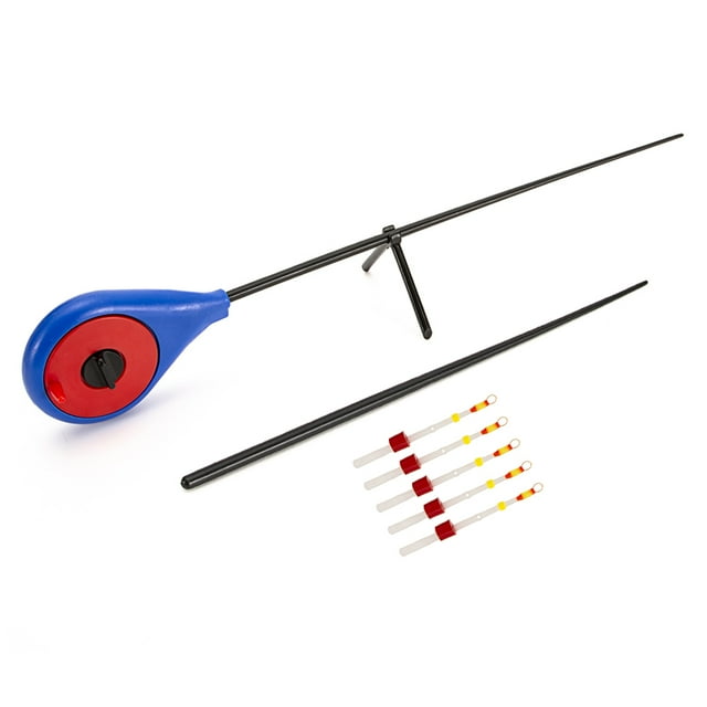 Graflsoa 7cm White Ice Fishing Tip with Blue ABS Rod, Lightweight & Durable for Hands-Free Fishing, Flexible Tips for Line Protection, Multiple Sizes Available