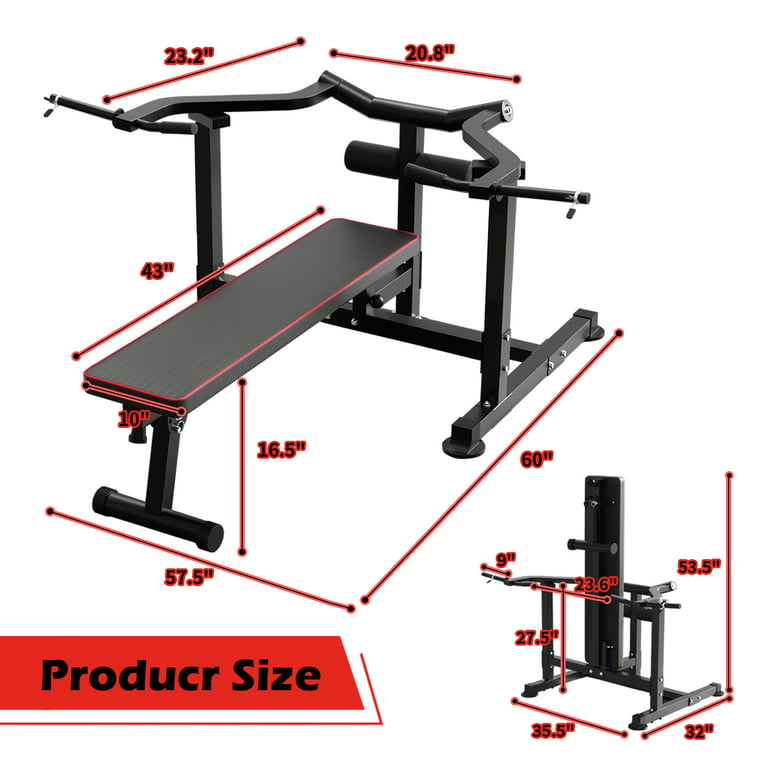 Wesfital Bench Press Set, Chest Press Machine with Independent Converging  Arms, Adjustable Flat Incline Bench Press with Dumbbell Rack for Chest, Arm