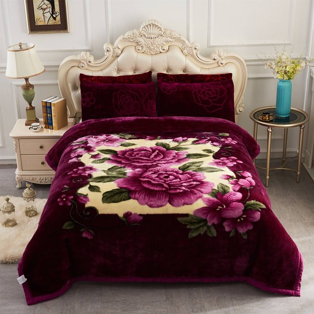 King size deluxe plush fleece blanket soft touch luxury warm home sofa bed throw. 10 pounds heavy thick fleece blanket plush blanket king size 85 x 93 korean style mink blanket silky soft and warm 2 ply a b printed raschel