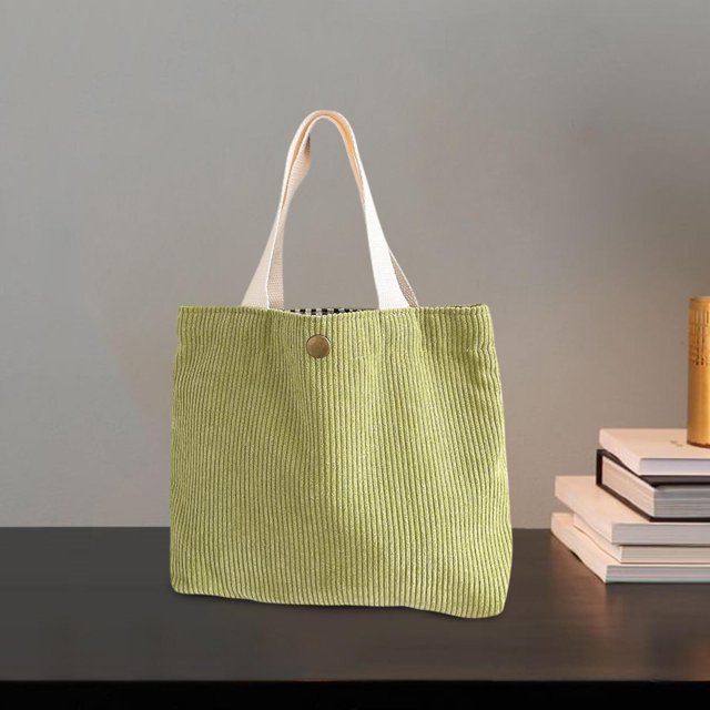 Bolso de Hombro Salvador Pana Hobo Moda Desplazamientos Trabajo al Aire Libre Verde Claro