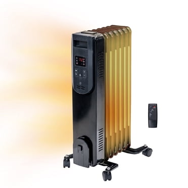 Comfort Zone Electric Oil Filled Radiator Space Heater, Remote Control, 1,500W
