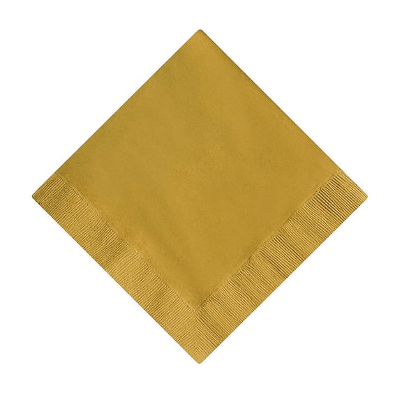 Metallic Gold 12 7/8" Napkins 50Pc - Party Supplies - 50 Pieces