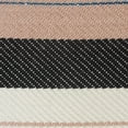 thumbnail image 3 of LR Home Medium Striped Indoor/Outdoor Square Pouf, White/Pink, 20" x 20" x 20", 3 of 10