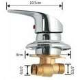 thumbnail image 3 of Cabina de ducha monomando Grifo de ducha de latón Desviador de salida Grifo de ducha cromado Conector G1/2 Grifo de ducha fría y caliente para baño, 3 of 5