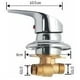 thumbnail image 3 of Grifo monomando para ducha de baño, cromado, de latón, conector G1/2, control de agua fría y caliente, desviador, 3 of 5