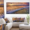 thumbnail image 1 of Beautiful Sunset with White Waters - Seashore Canvas Art Print, 1 of 3