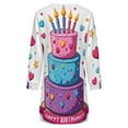 thumbnail image 6 of Birthday Cake with Lit Candles Women Elegant Long Sleeve Warm Dress Autumn Winter Sweater Dress Casual Pullover Mini Dresses, 6 of 7
