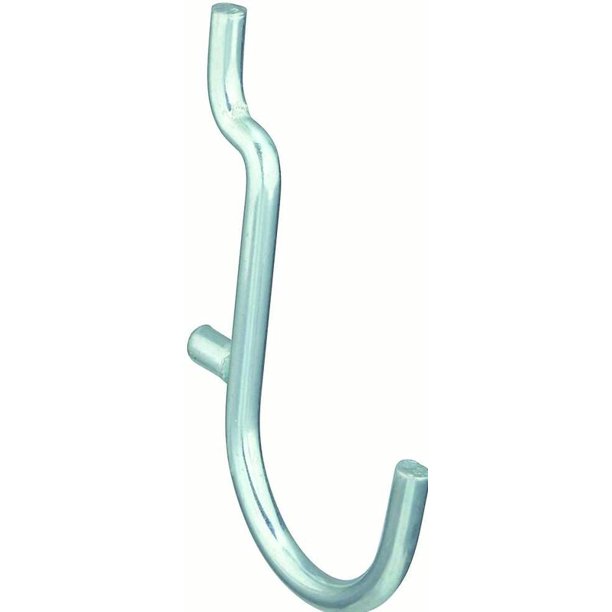 Stanley 819520 Light Duty Curved Pegboard Hook 1 in L Zinc Plated