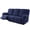 Dark Blue, variant on Y YUNHSOM Wine Red 3 Seater Recliner Sofa Cover, Geometric Jacquard Slipcover, 360 Full Wrap with Side Pocket, Machine Washable, Pet Proof, Anti Slip, No Pilling