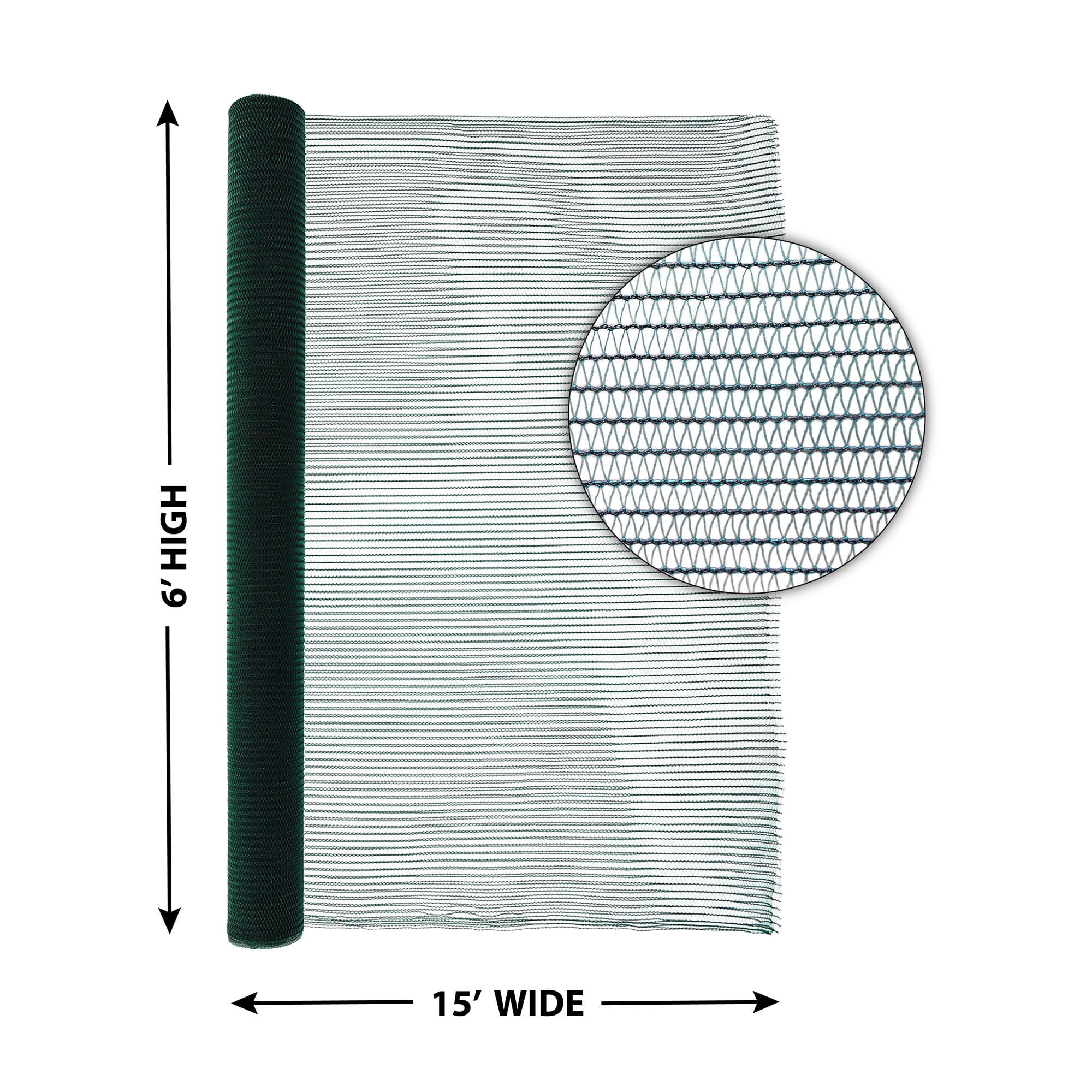 Screenguard 15-ft x 6-ft Green Privacy Fabric with 30UV Protection