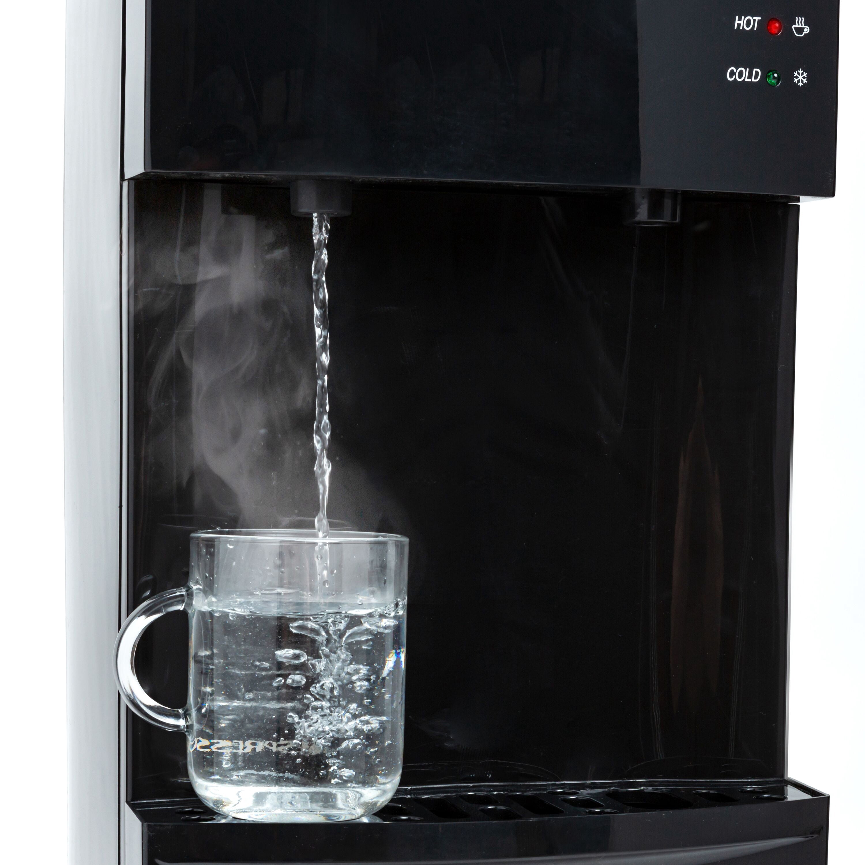 Igloo Top Loading Hot and Cold Water Dispenser for 3 & 5 Gallon Bottle, Black