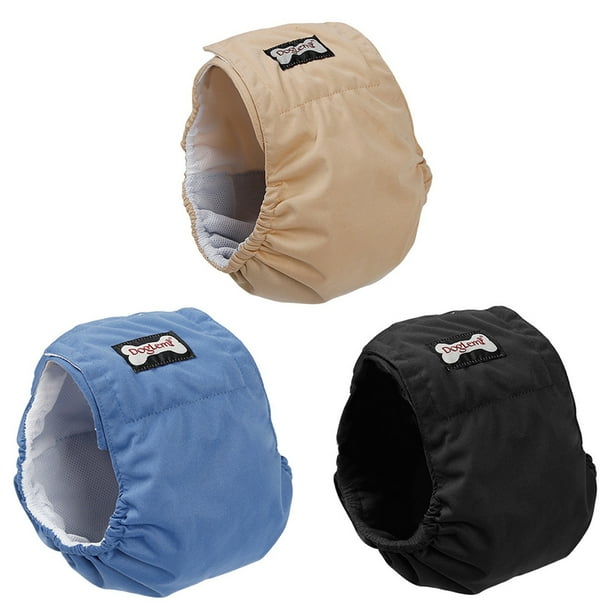 Pañal impermeable para mascotas, 3 uds., lavable, para perro macho