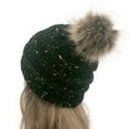 thumbnail image 3 of HOWPAY Slouchy Beanie for Women Stretchy Baggy Windproof Solid Color Knitted Chunky Winter Pompom Hats for Cold Weather Soft Cozy Ski Stocking Cuffed Cap, 3 of 3
