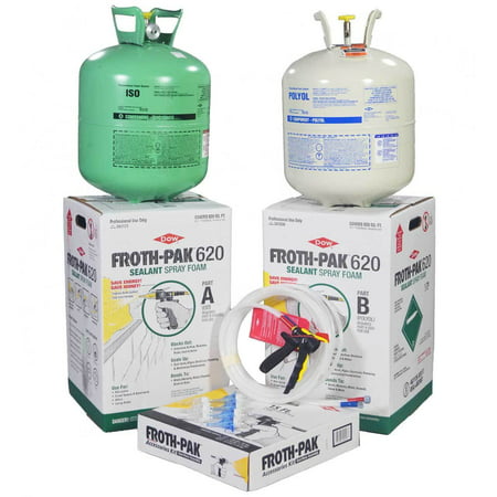 DOW FROTH-PAK 620 Spray Foam Sealant Kit with 15' Hose, Closed Cell Foam, Covers 620 sq