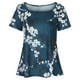 thumbnail image 4 of Pntutb moda mujer causal impresión blusa manga corta camiseta verano botón tops PNTUTB Pntutb-2833, 4 of 8