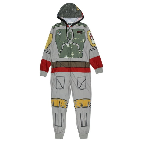 Star Wars Men's Boba Fett Hooded Costume Union Suit One-Piece Loungewear