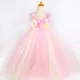 thumbnail image 5 of Vestido de princesa con tutú y encaje de diamantes de imitación para niña de flores, color rosa, para bodas, desfiles, vestidos de fiesta para niños, 5 of 5