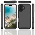thumbnail image 5 of Allytech for iPhone 16 Case with Built-in Screen Protector, Clear Back Anti-Slip Rugged Two-Layer Protective Case for Apple iPhone 16, Black, 5 of 5