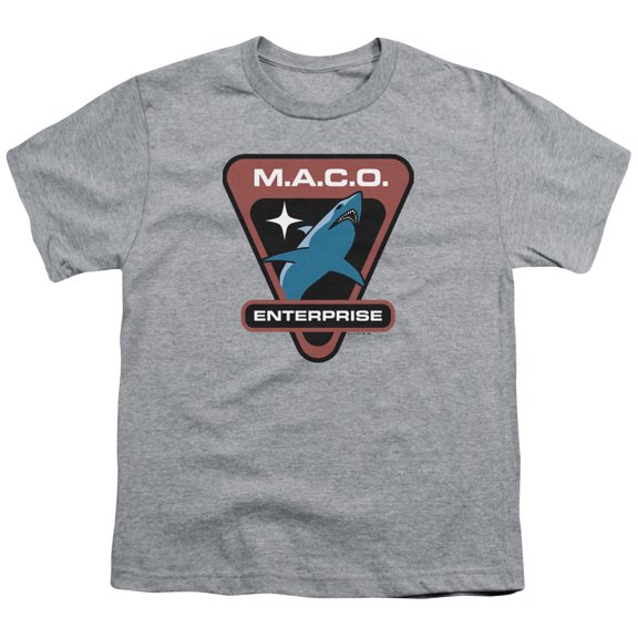 Star Trek Maco Patch Big Boys Youth Shirt (Athletic Heather, X-Large)