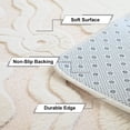 thumbnail image 3 of Pentantan 5ft x 8ft Shag Area Rugs for Living Room, Modern Geometric Fluffy Bedroom Carpet, Beige & White, 3 of 8