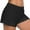 Black, variant on Loose Fit High Waist Swim Shorts for Women Two Layer Solid Color Leisure Athletic Shorts for Yoga and Swimming White,S