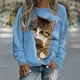 thumbnail image 2 of Sudadera con capucha con estampado de gato para mujer, sudaderas con capucha de animales, abrigos Harajuku, jerséis, ropa Kawaii y2k, Otoño e Invierno, 2 of 5