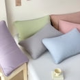 thumbnail image 5 of Xiao Hua 4 fundas de almohada acolchadas de algodón de color liso. Lo simple no es simple, fundas de almohada de algodón de alta calidad para dormir más tranquilo. 18,9 x 29,13 pulgadas (amarillo)., 5 of 5